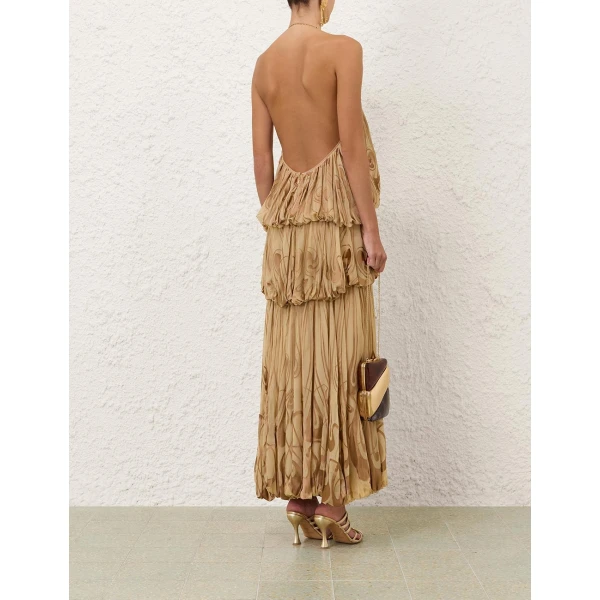 Zimmermann Momentum Burnout Bubble Slip Dress, view 4