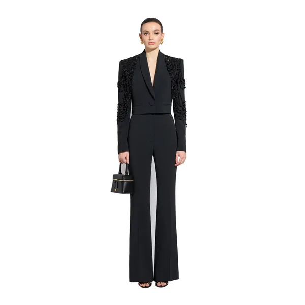 Zuhair Murad Cady Flared Trousers - Pants - Lebanese Haute Couture and Evening Gowns at Luxury Shoes 