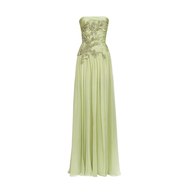 Zuhair Murad Chiffon Strapless Dress - Dresses - Lebanese Haute Couture and Evening Gowns at Luxury Shoes 