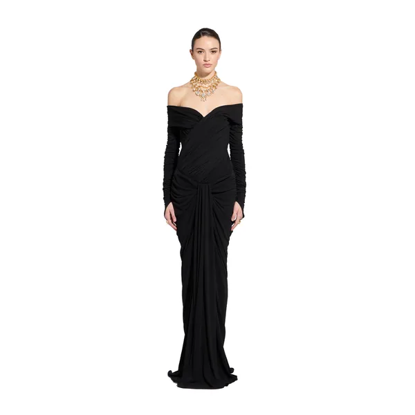 Zuhair Murad Draped Off-Shoulder Dress - Dresses - Lebanese Haute Couture and Evening Gowns at Luxury Shoes 