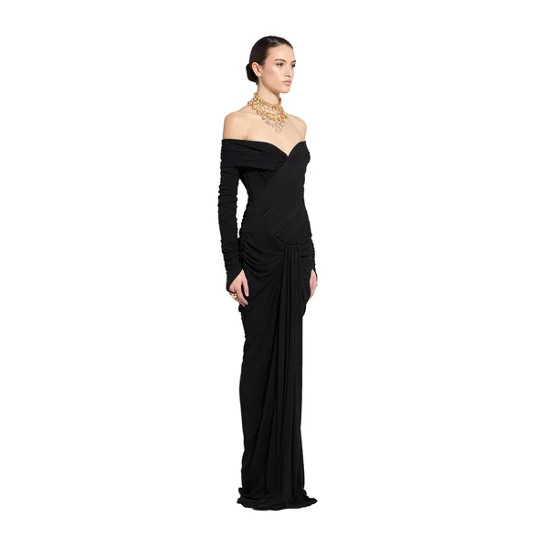 Zuhair Murad Draped Off-Shoulder Dress - Dresses - Lebanese Haute Couture and Evening Gowns at Luxury Shoes 