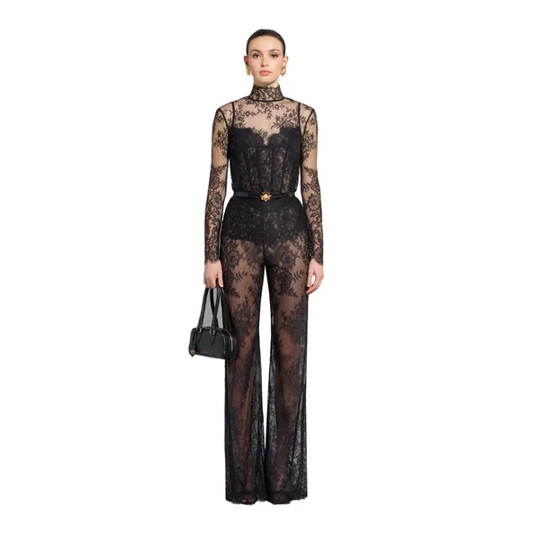 Zuhair Murad Floral Halter Lace Top - Tops - Lebanese Haute Couture and Evening Gowns at Luxury Shoes 
