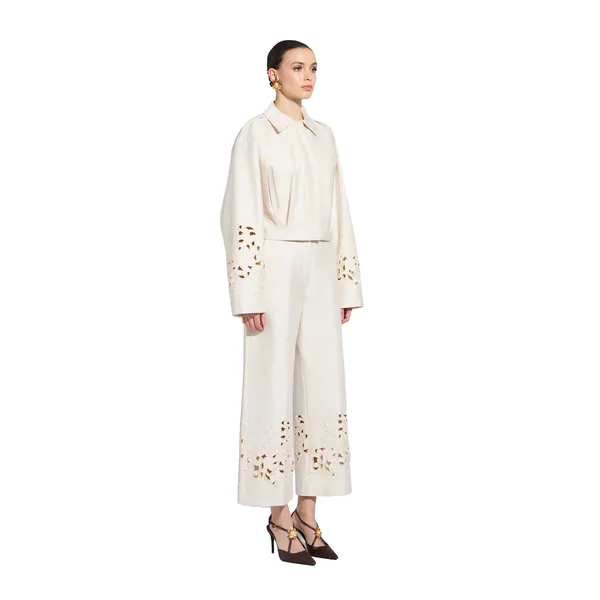 Zuhair Murad Flower Embroidered Jacket - Jackets - Lebanese Haute Couture and Evening Gowns at Luxury Shoes 