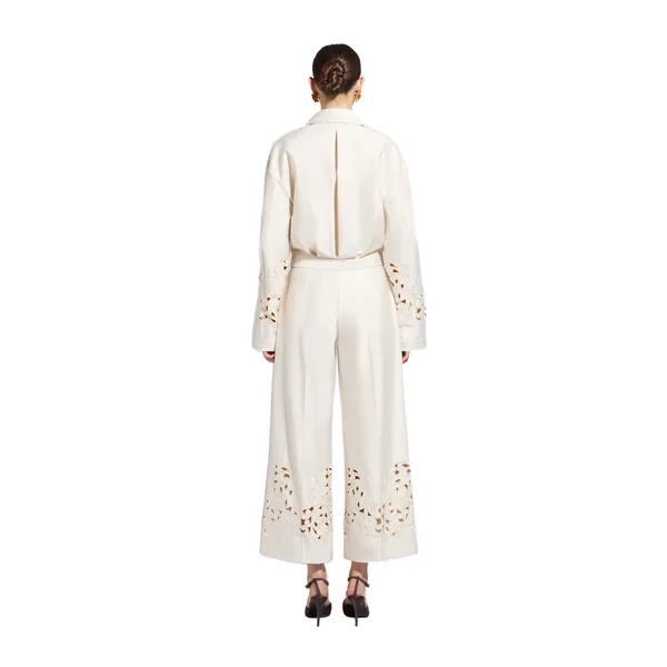 Zuhair Murad Flower Embroidered Trousers - Pants - Lebanese Haute Couture and Evening Gowns at Luxury Shoes 
