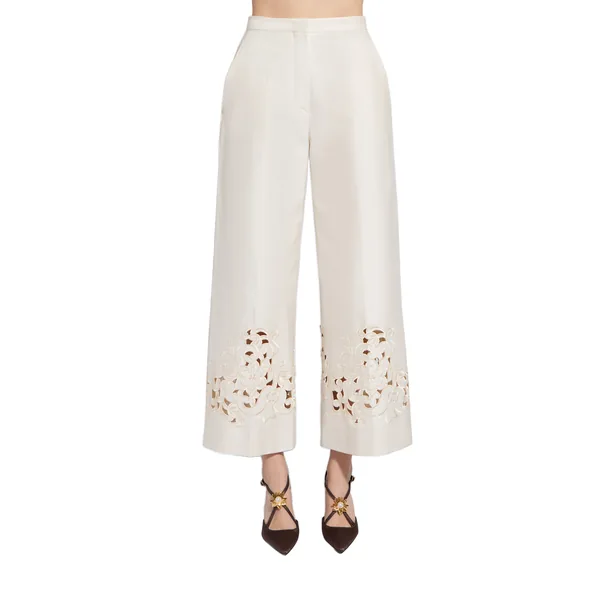 Zuhair Murad Flower Embroidered Trousers - Pants - Lebanese Haute Couture and Evening Gowns at Luxury Shoes 