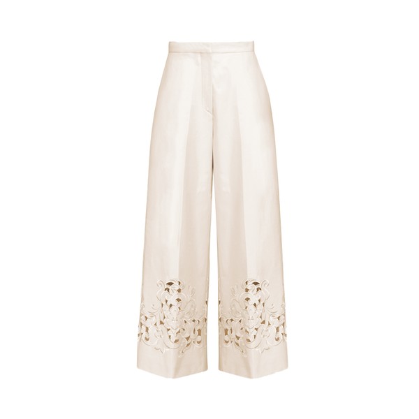 Zuhair Murad Flower Embroidered Trousers - Pants - Lebanese Haute Couture and Evening Gowns at Luxury Shoes 