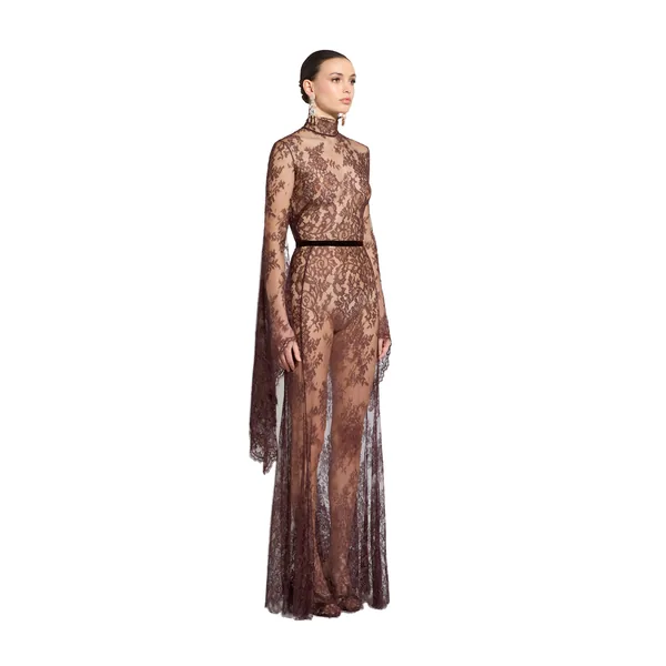 Zuhair Murad Lace Long Dress - Dresses - Lebanese Haute Couture and Evening Gowns at Luxury Shoes 