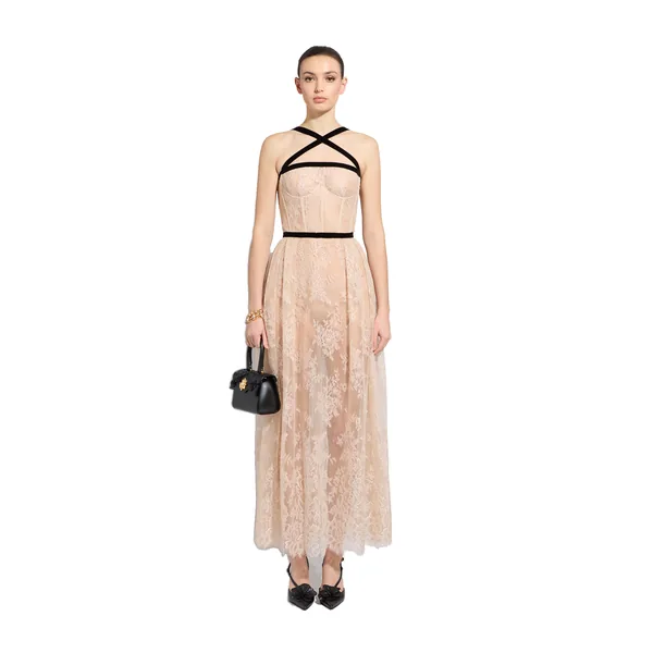 Zuhair Murad Lace Midi Dress - Dresses - Lebanese Haute Couture and Evening Gowns at Luxury Shoes 