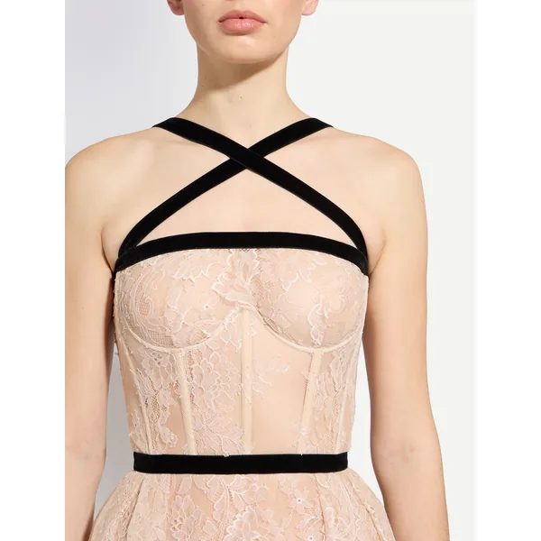 Zuhair Murad Lace Midi Dress - Dresses - Lebanese Haute Couture and Evening Gowns at Luxury Shoes 