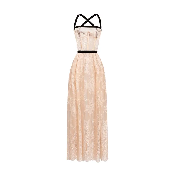 Zuhair Murad Lace Midi Dress - Dresses - Lebanese Haute Couture and Evening Gowns at Luxury Shoes 