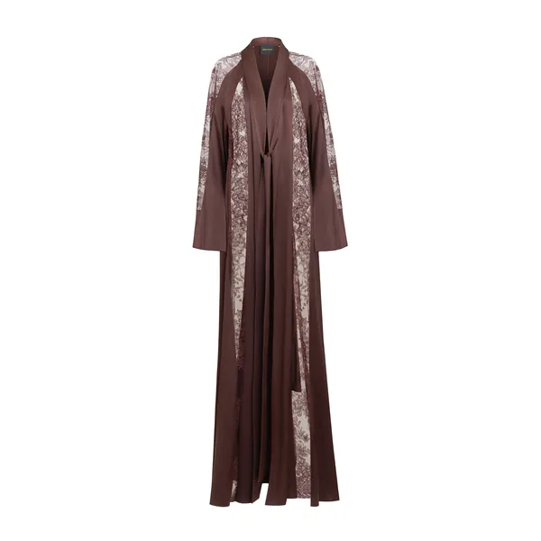 Zuhair Murad Lace & Satin Coat - Coats - Lebanese Haute Couture and Evening Gowns at Luxury Shoes 