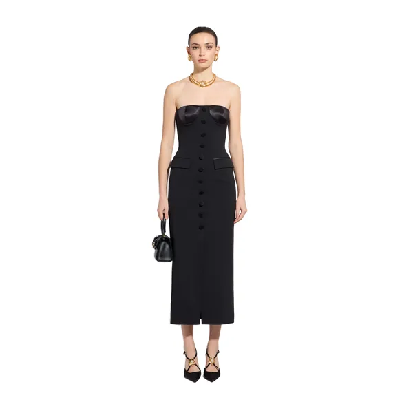 Zuhair Murad Light Wool Midi Dress - Dresses - Lebanese Haute Couture and Evening Gowns at Luxury Shoes 