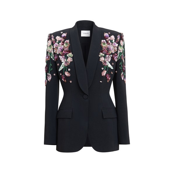 Zuhair Murad Multicolor Cady Jacket - Jackets - Lebanese Haute Couture and Evening Gowns at Luxury Shoes 