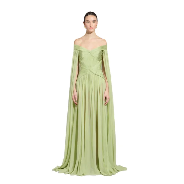 Zuhair Murad Off-Shoulder Draped Dress - Dresses - Lebanese Haute Couture and Evening Gowns at Luxury Shoes 