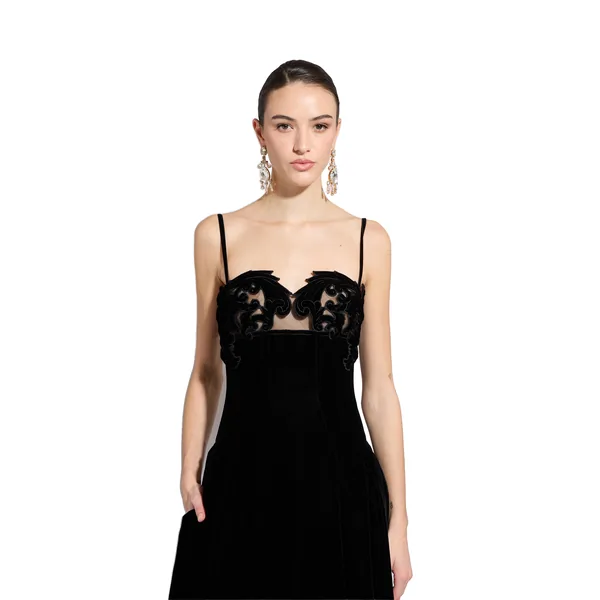 Zuhair Murad Velvet Midi Dress - Dresses - Lebanese Haute Couture and Evening Gowns at Luxury Shoes 