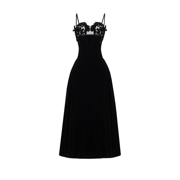 Zuhair Murad Velvet Midi Dress - Dresses - Lebanese Haute Couture and Evening Gowns at Luxury Shoes 