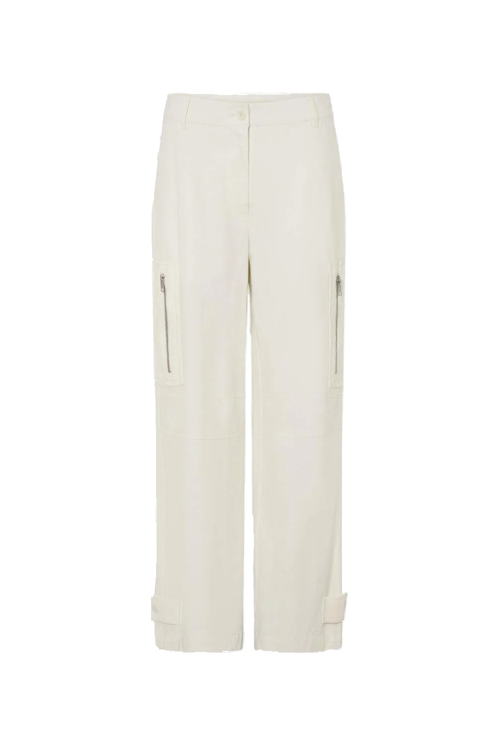 Zip Detail Pant Antique White