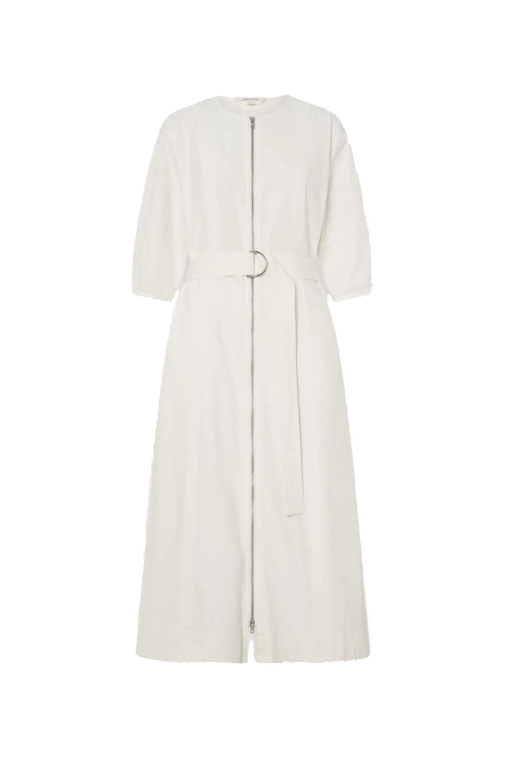 Zip Through Dress Antique White