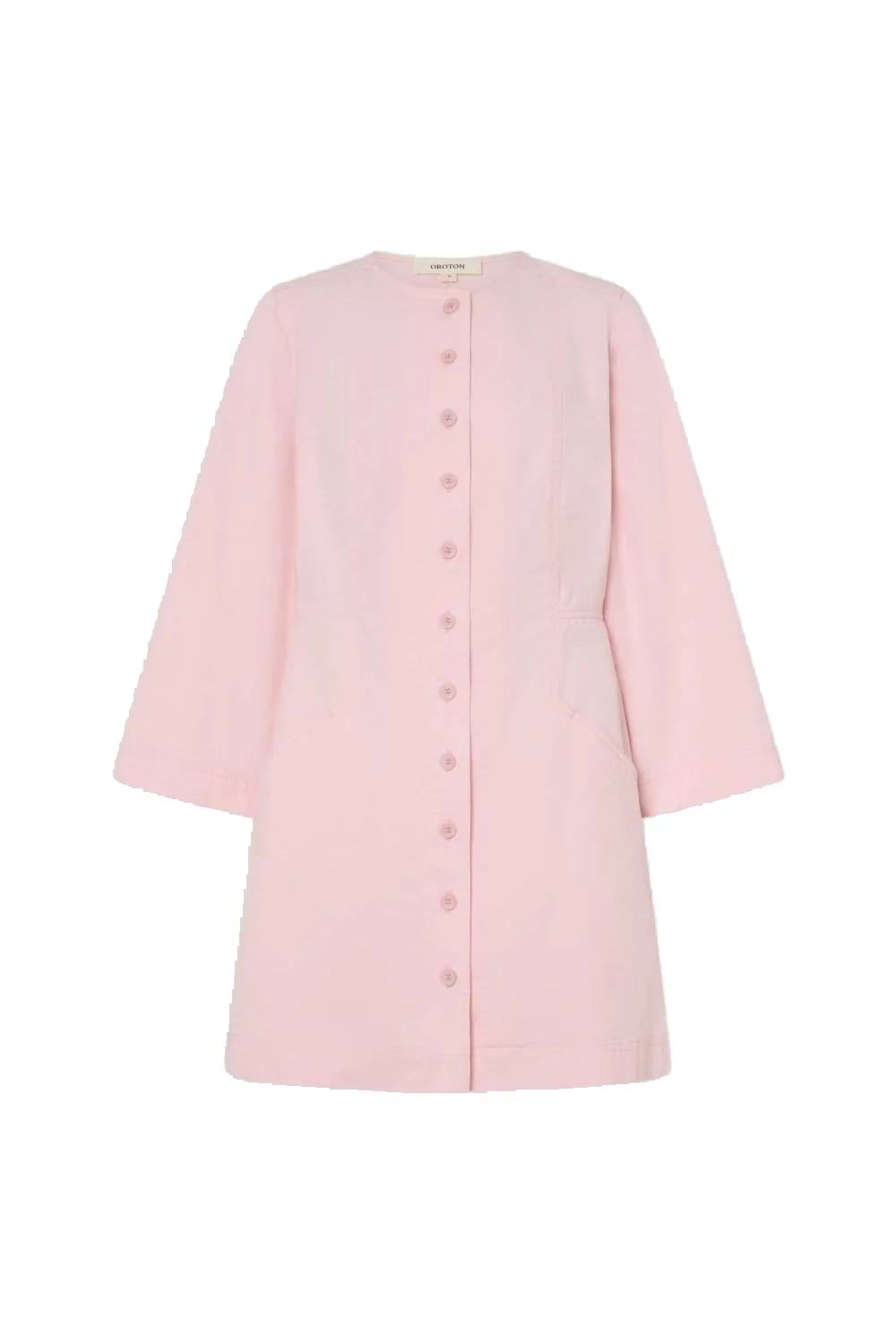 Seam Detail Twill Dress Palest Pink