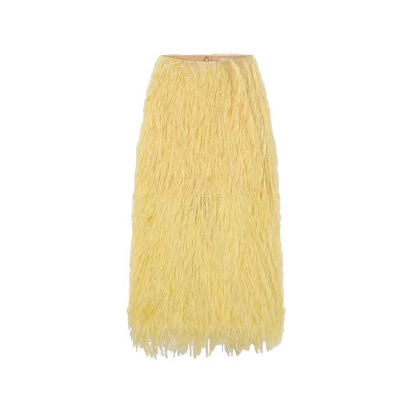 Feather Jacquard Skirt Butter