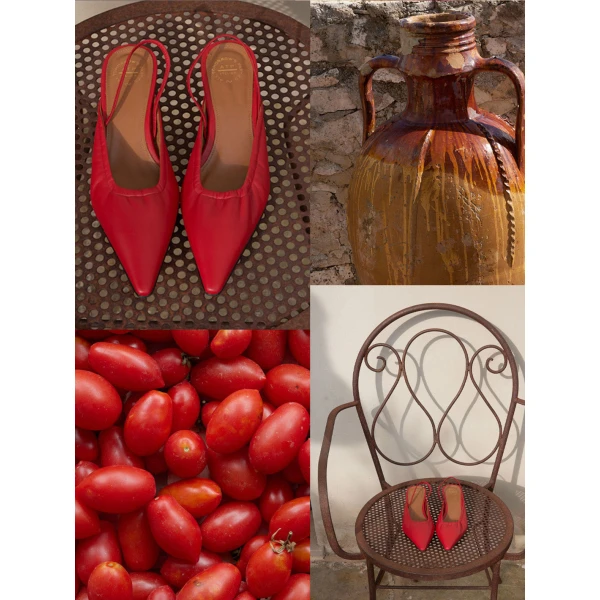 Red ATP Atelier slingbacks