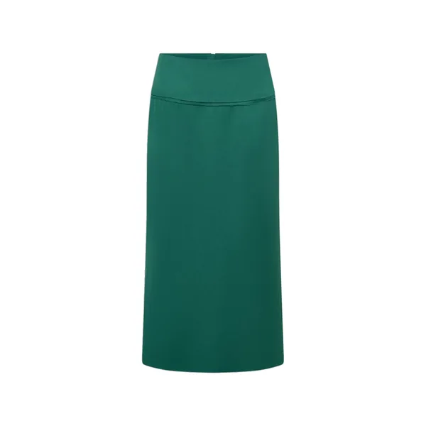Double Satin Midi Skirt Neptune Green