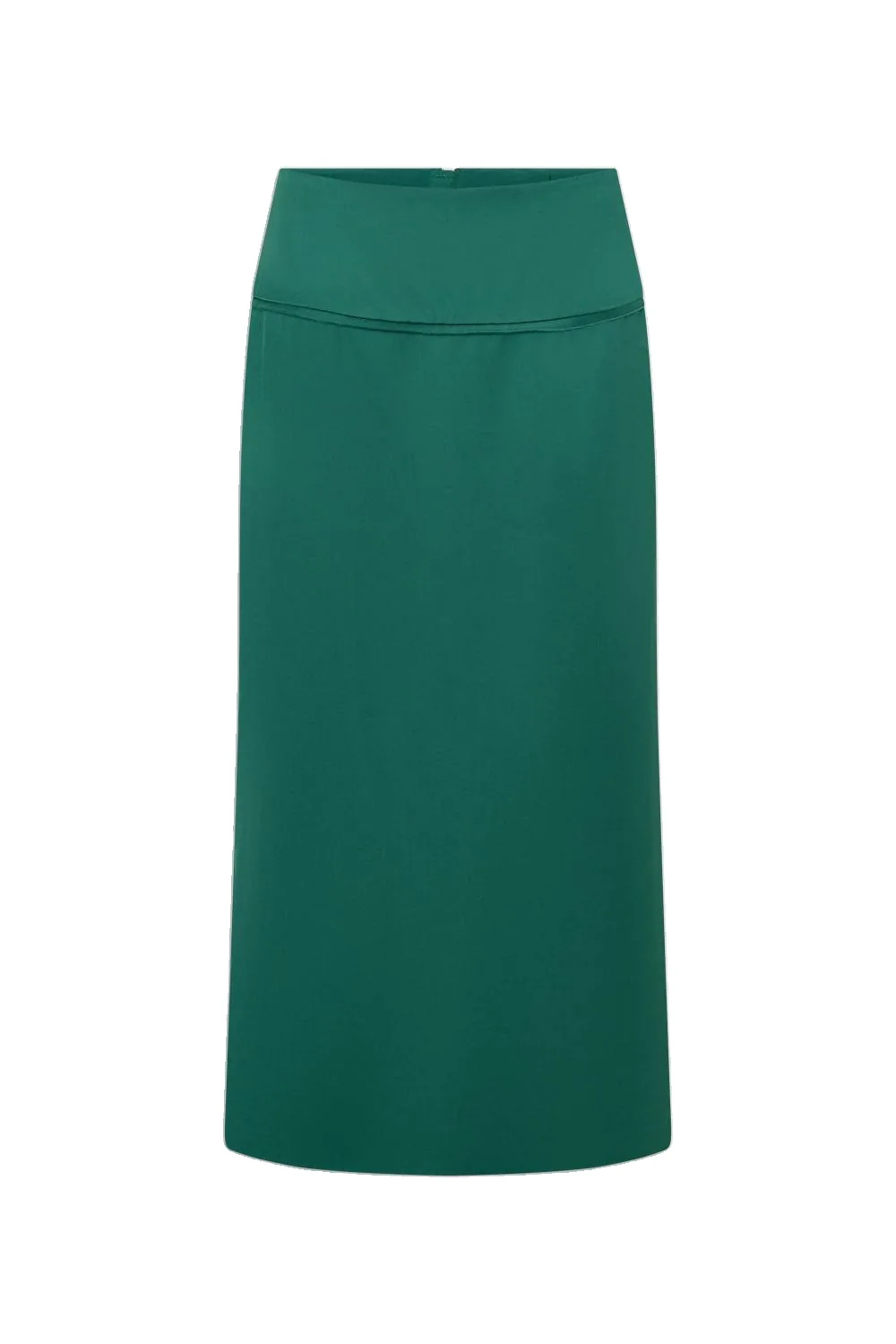 Double Satin Midi Skirt Neptune Green
