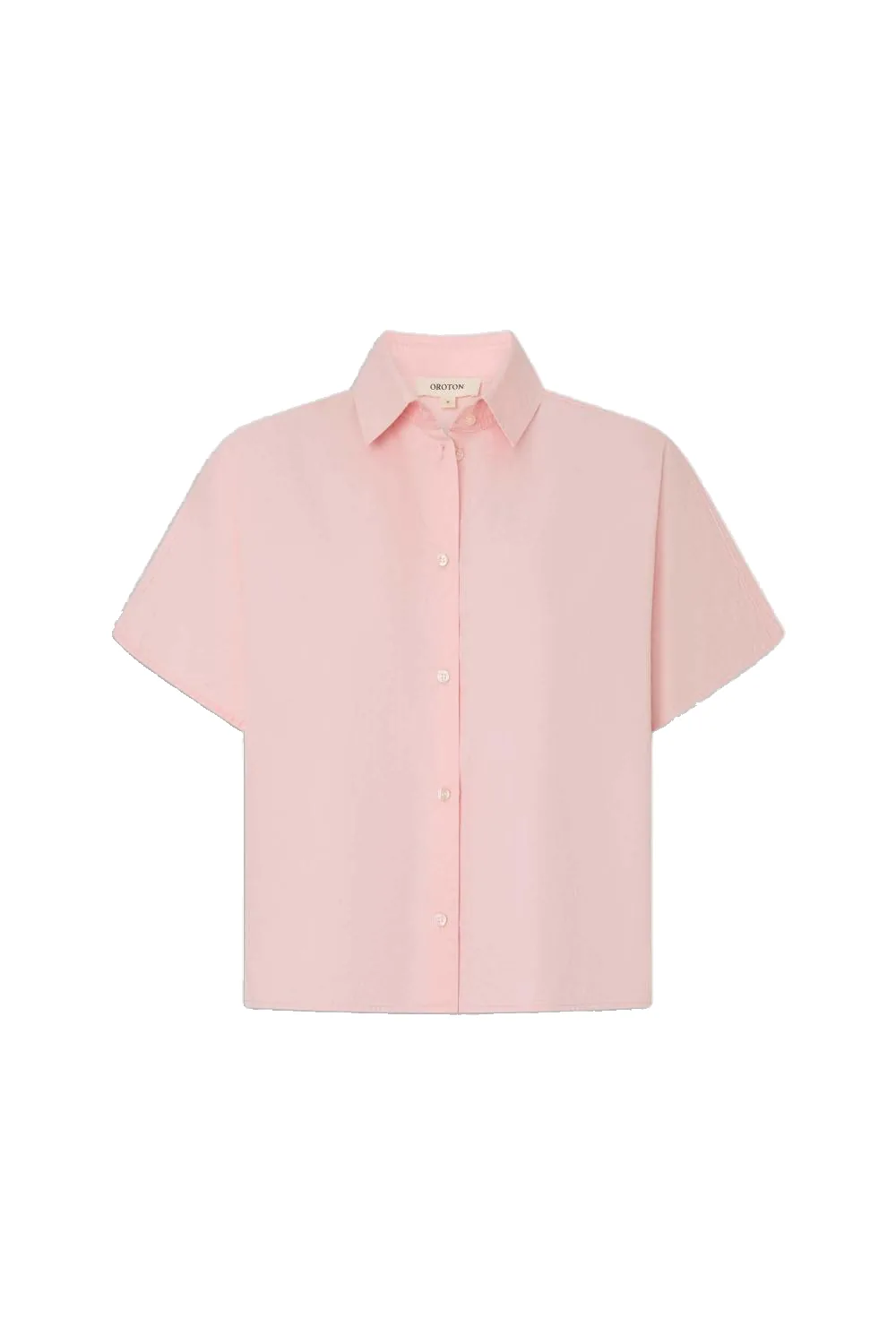 Short Sleeve Poplin Shirt Palest Pink