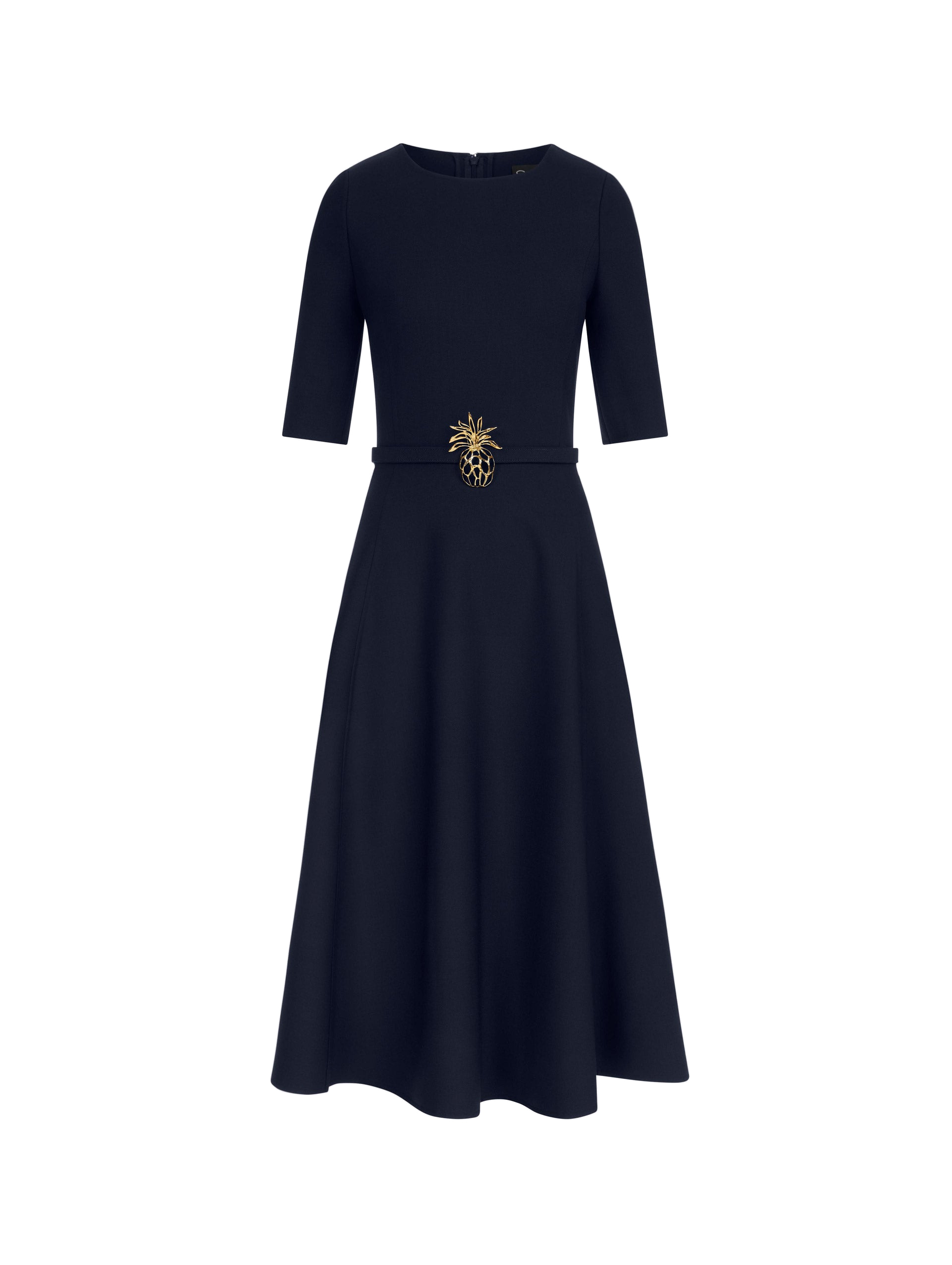 Pineapple Belt Wool Dress