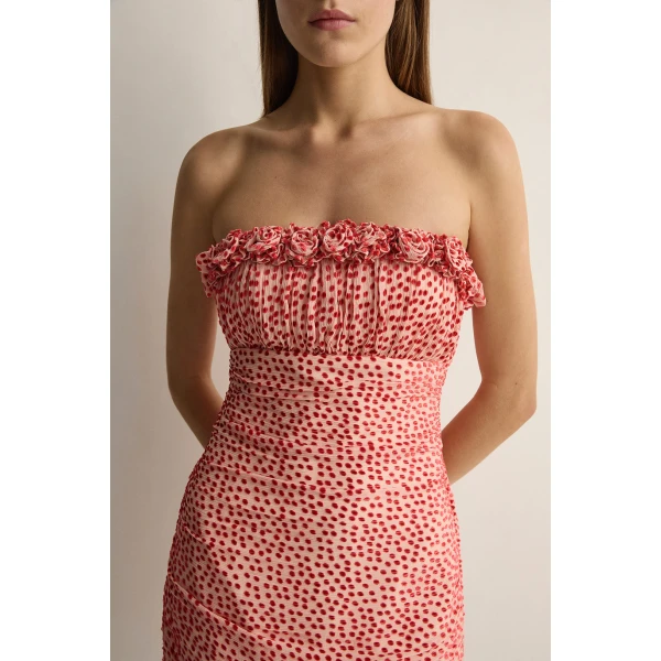 Posse Elise Mini Dress in Rouge Dot, Dresses in Multicolour, view 3