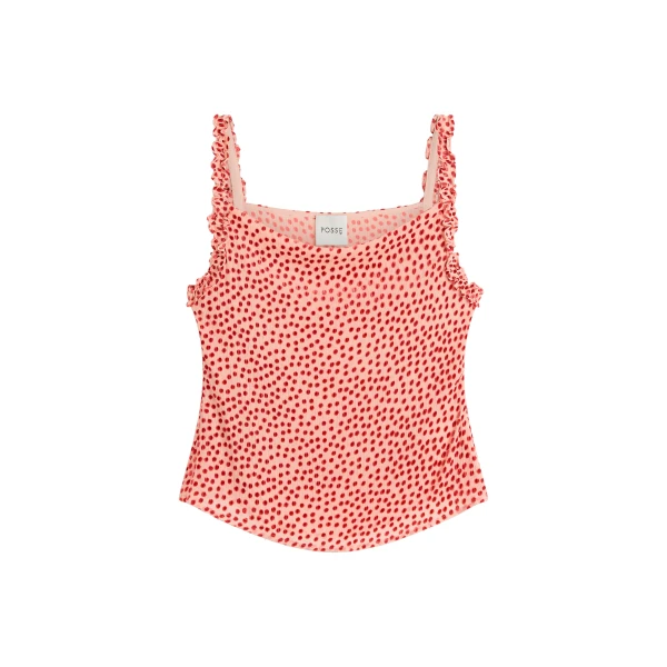 Elise Top in Rouge Dot