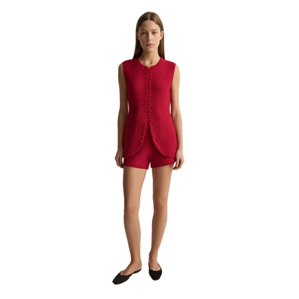 Posse Harlan Vest in Red, Tops in Red, view 4