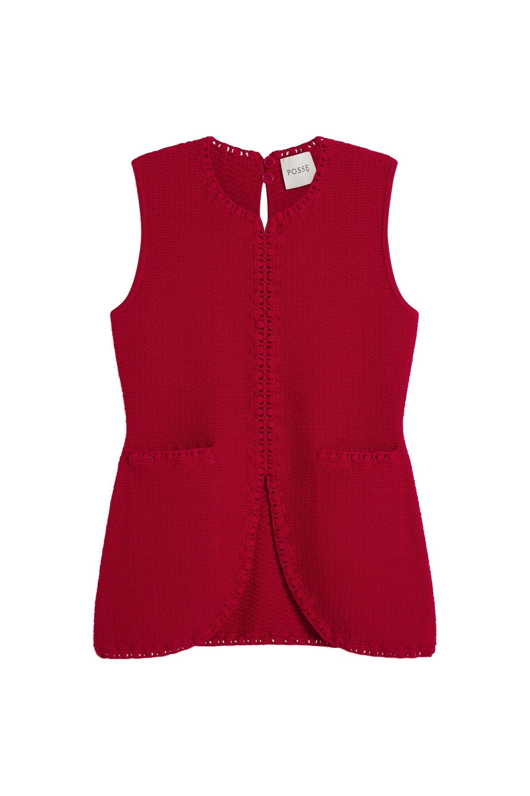 posse-Harlan-Vest-in-Red-Tops-Red-coveti Posse Harlan Vest in Red, Tops in Red