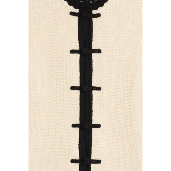 Posse Hattie Vest in Cream Black, Tops in Multicolour, view 6