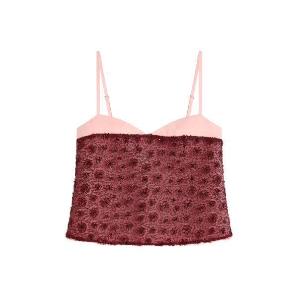 Posse Sofia Cami in Wine, Tops in Red