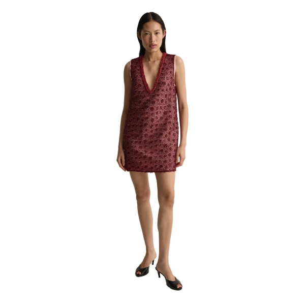 Posse Sofia Mini Dress in Wine, Dresses in Red, view 3