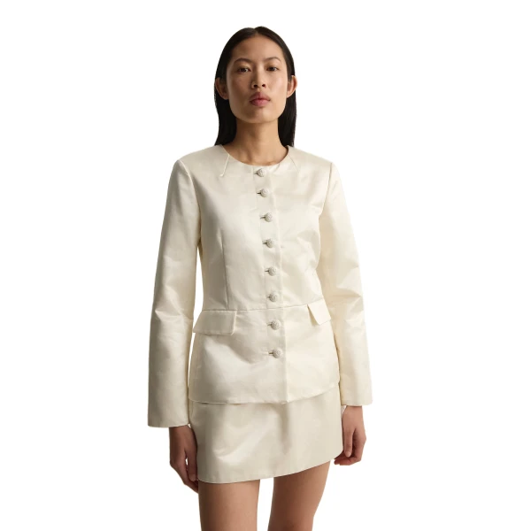 Posse Verity Jacket in Cream, Jackets in Ivory, view 2