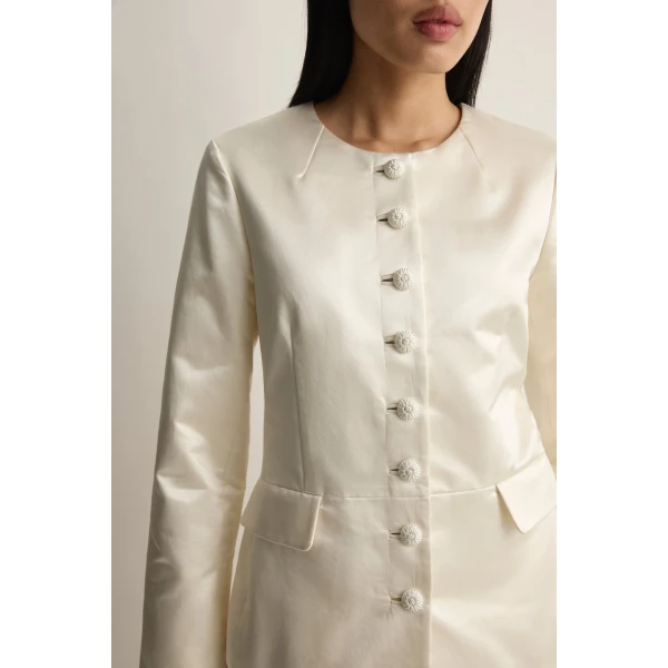 Posse Verity Jacket in Cream, Jackets in Ivory, view 3
