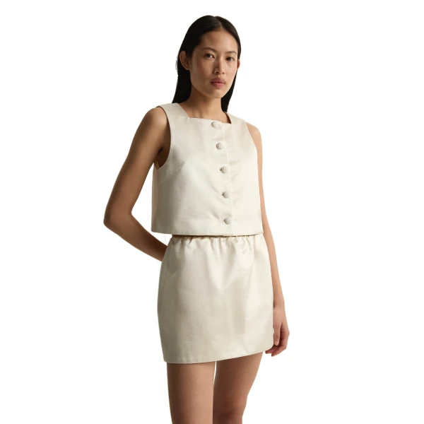 Posse Verity Top in Cream, Tops in Ivory, view 2
