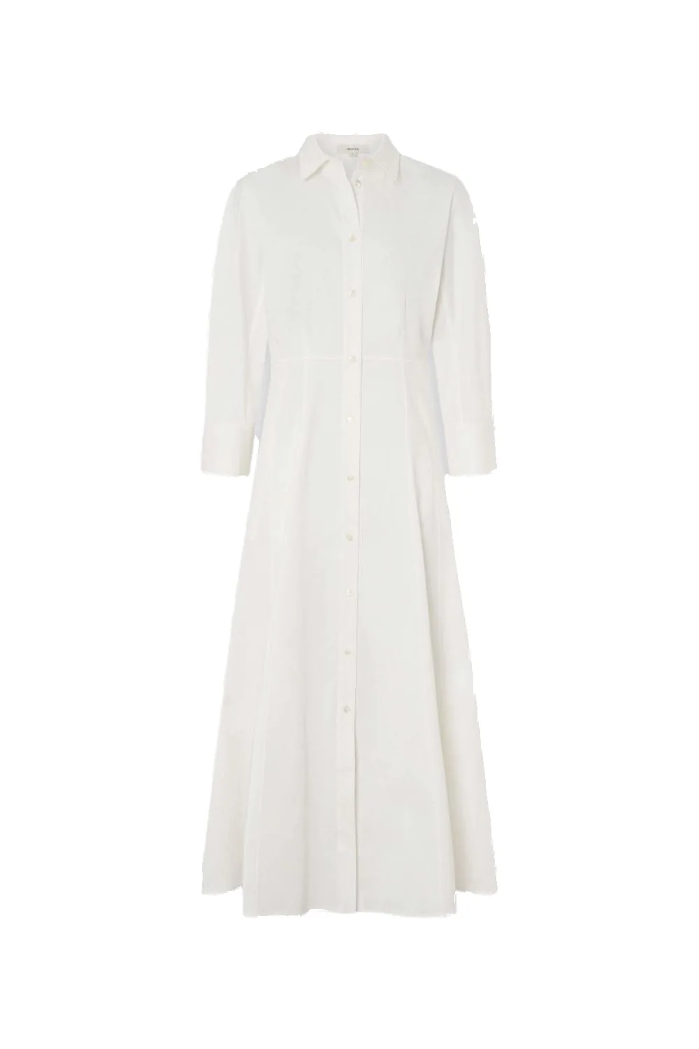 Sculptured Shirt Dress White
