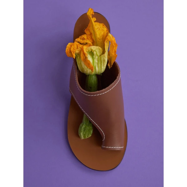 Brown ATP Atelier cutout heeled sandals