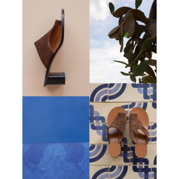 Brown ATP Atelier cutout heeled sandals