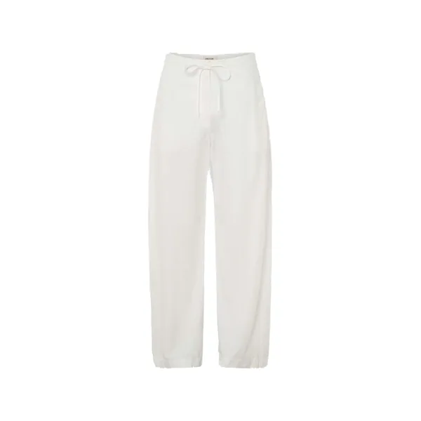 Barrel Leg Cotton Pant White