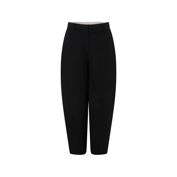 Tailored Barrel Leg Trousers Black