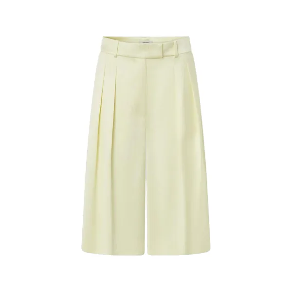 Double Satin Pleat Bermuda Champagne
