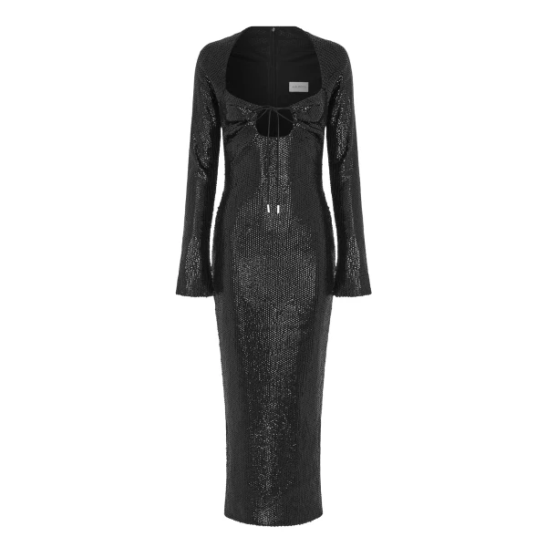 Amiata Midi Dress in Black
