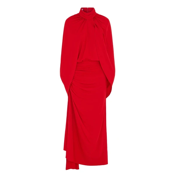 Dora Midi Dress in Red