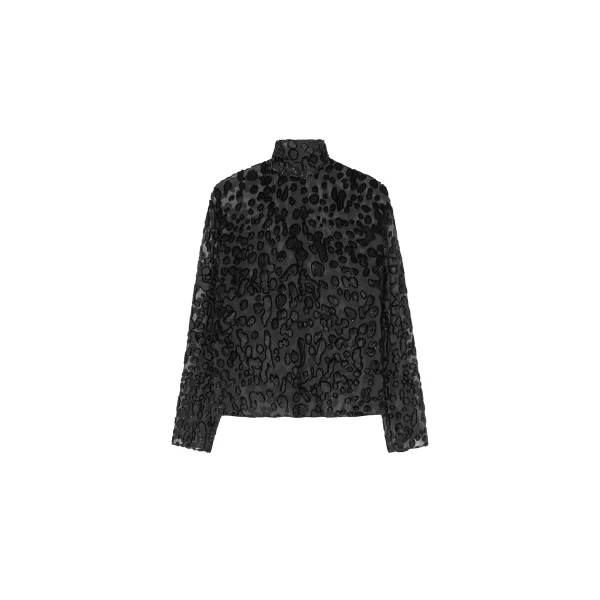 Olall Top in Black Devore