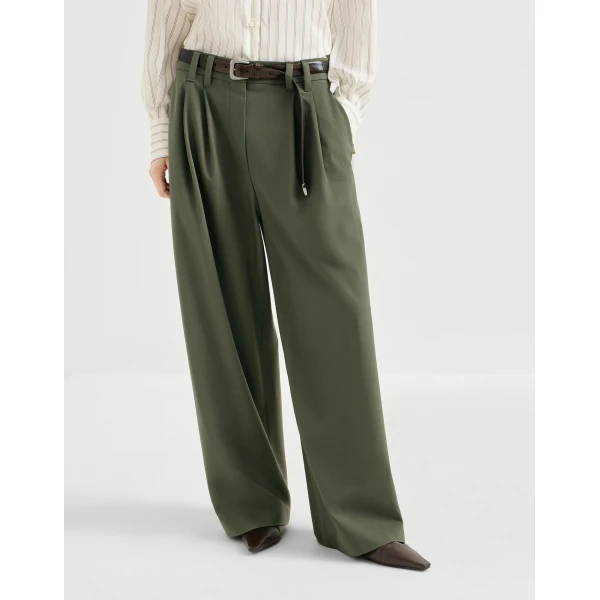 Tropical luxury wool trousers