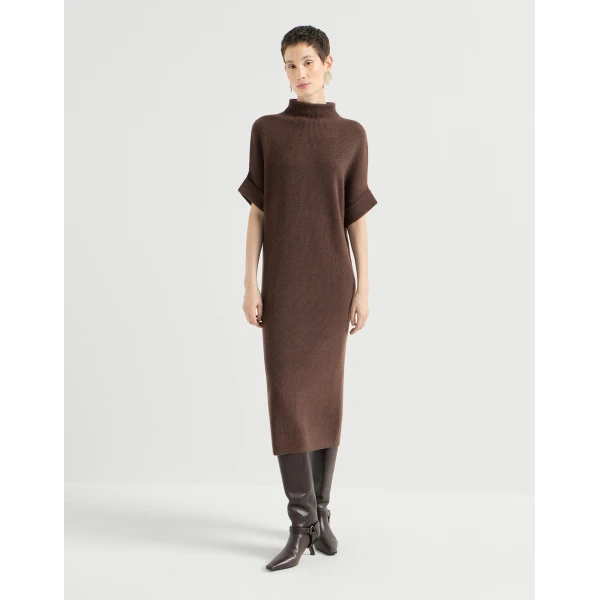 Knit mock neck dress